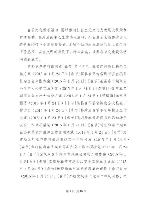 某县春节文化娱乐活动方案.docx