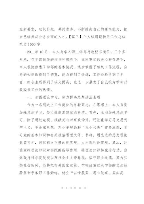 个人试用期转正工作总结范文1000字.docx