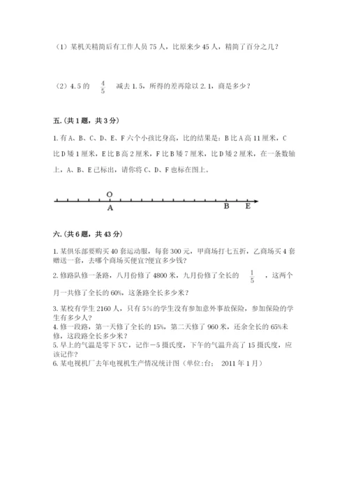 苏教版数学六年级下册试题期末模拟检测卷附参考答案【综合题】.docx