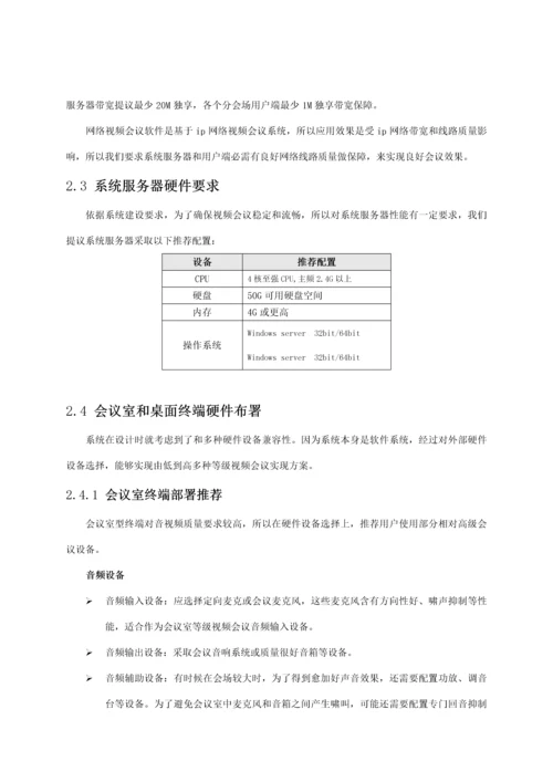 新版物业公司网络视频会议系统整体解决方案模板.docx