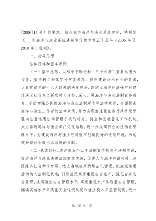 海洋与渔业系统普法规划.docx