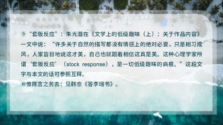 咬文嚼字海岸线文学通用PPT模板