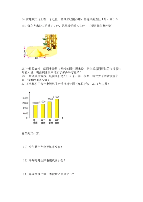 六年级小升初数学解决问题50道带答案（突破训练）.docx