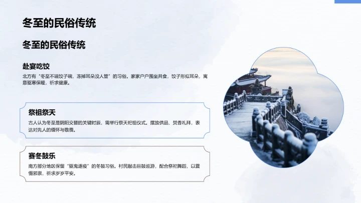 二十四节气冬至PPT模板