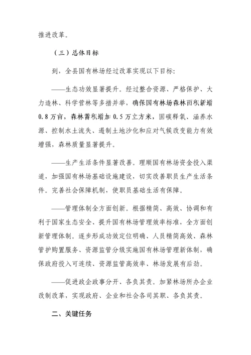 县国有林场改革实施专业方案.docx