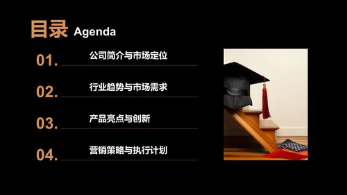 橙色渐变风通用行业营销路演PPT模板