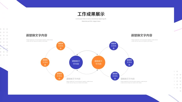 蓝橙动感年中工作总结汇报通用PPT模板