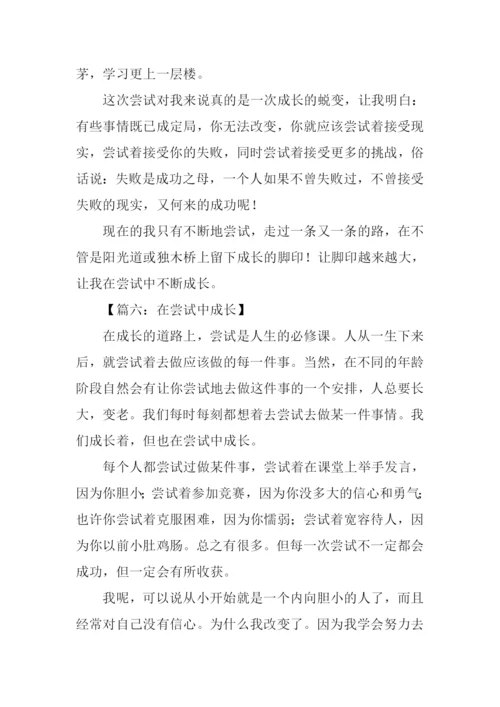 在尝试中成长初三作文.docx