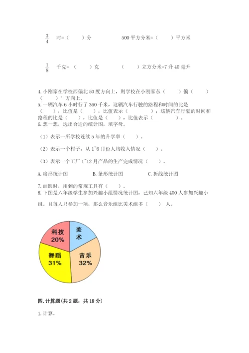 小学六年级数学上册期末考试卷【名师推荐】.docx