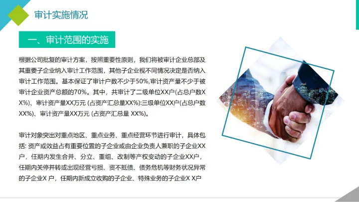 简约实景商务几何财务资金年度审计报告PPT模板