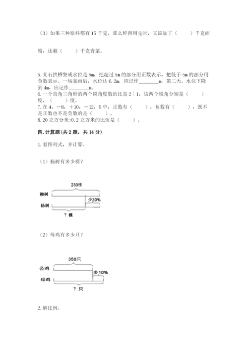 忻州市偏关县六年级下册数学期末测试卷必考题.docx