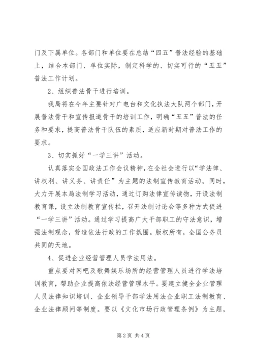 文化局普法工作计划 (11).docx