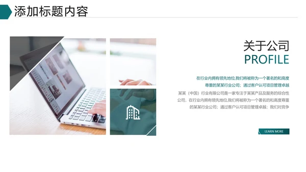 欧美大气企业介绍公司宣传商务PPT模板