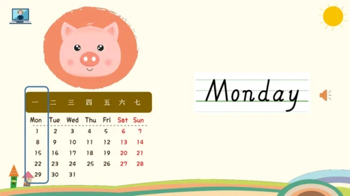 Unit 2 My week Part A Let's learn & Let's play课件（共