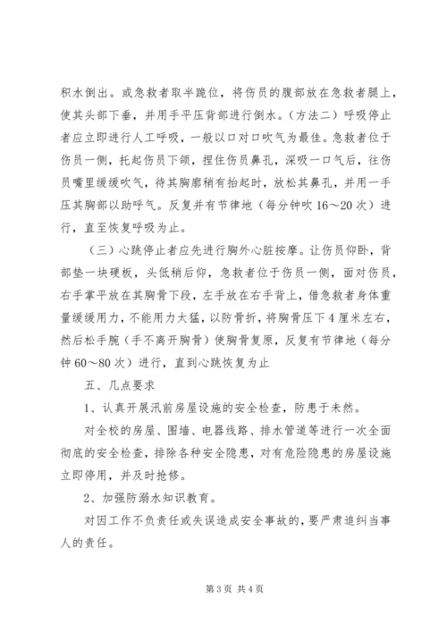 耿巷初中防溺水工作应急预案 (2).docx