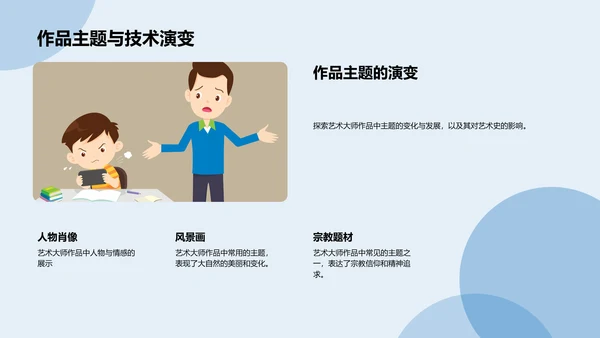 艺术大师生涯解析PPT模板