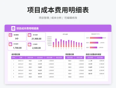 项目成本费用明细表