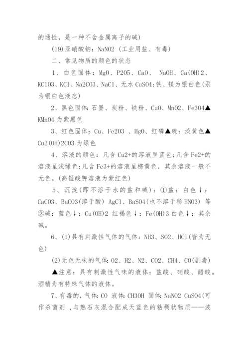 初三人教版化学知识点.docx