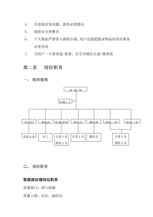 国大商城客服手册模板.docx