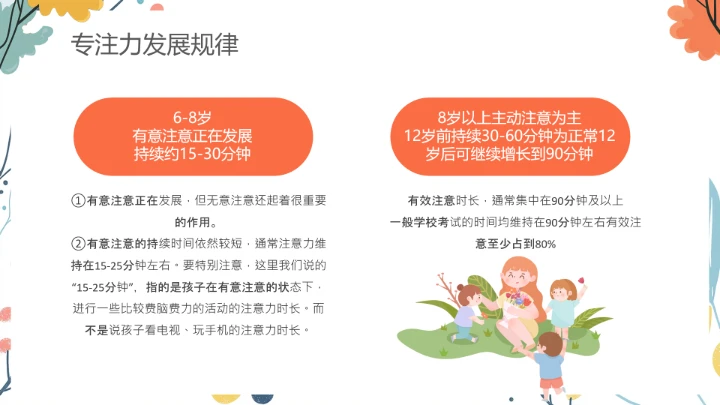 小学探寻专注力的秘密主题家庭教育家长会通用PPT