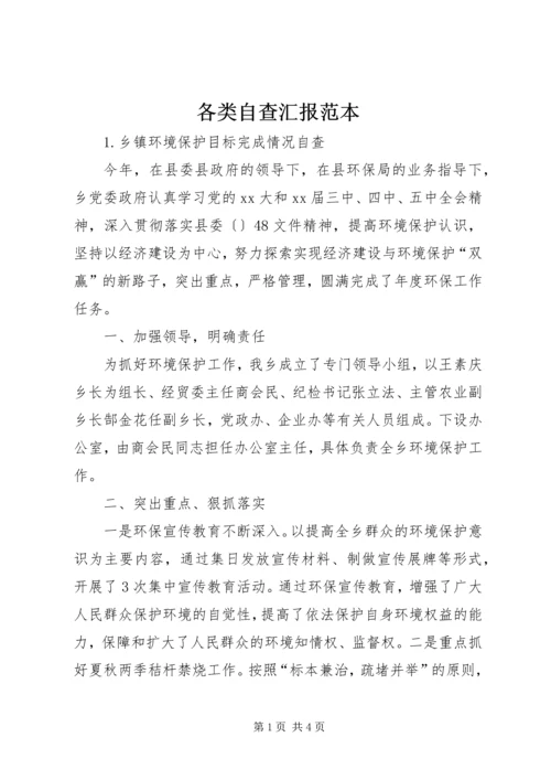 各类自查汇报范本 (2).docx