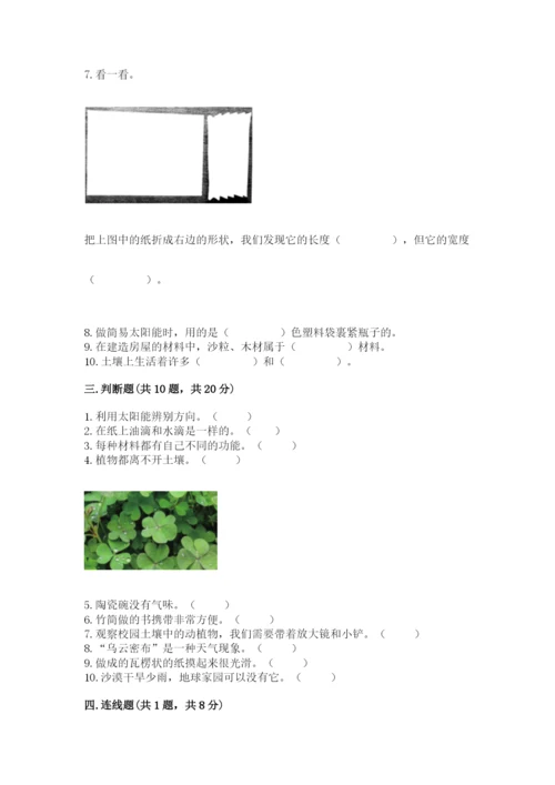 教科版二年级上册科学期末考试试卷标准卷.docx