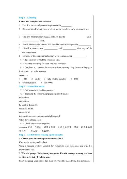 【轻松备课】外研版初中英语九年级上Module 11 Unit 3教学详案