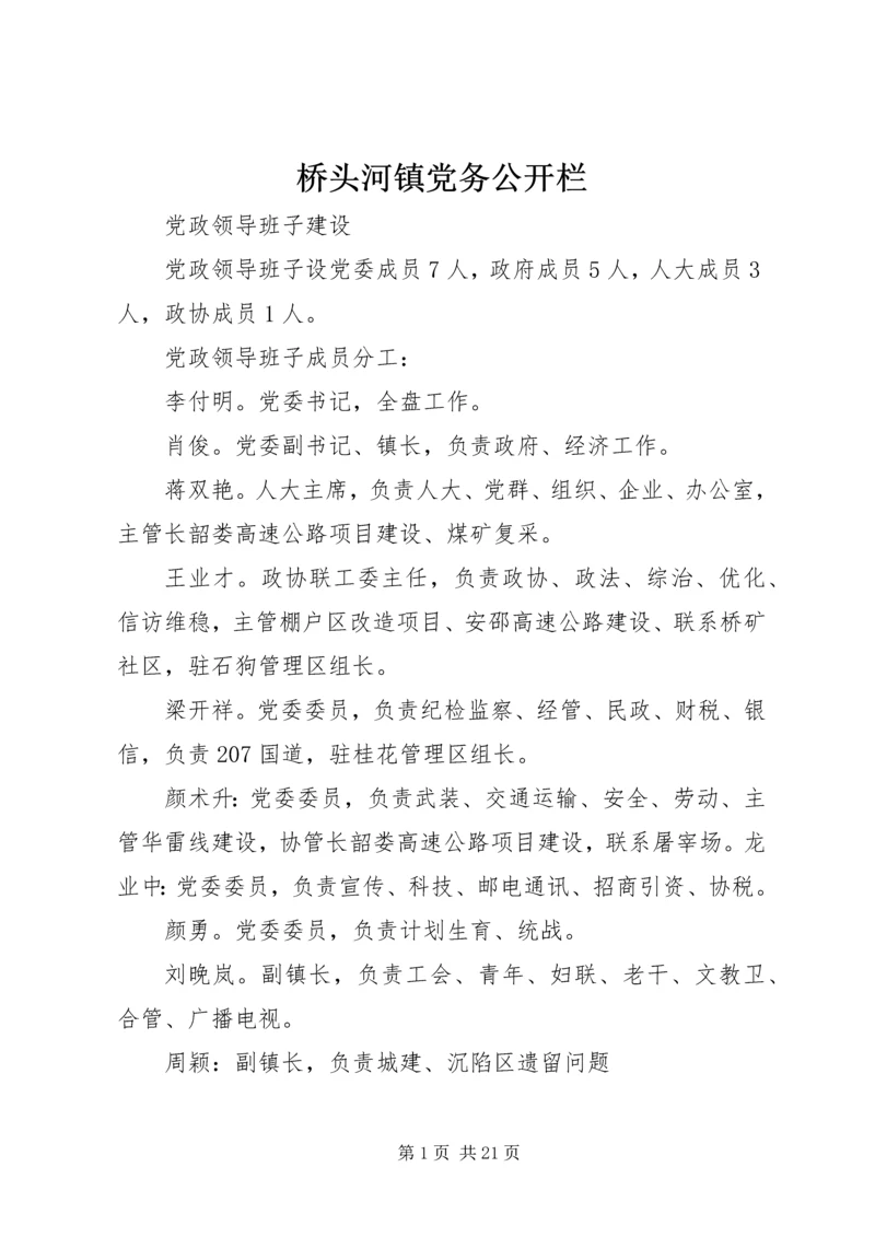 桥头河镇党务公开栏.docx