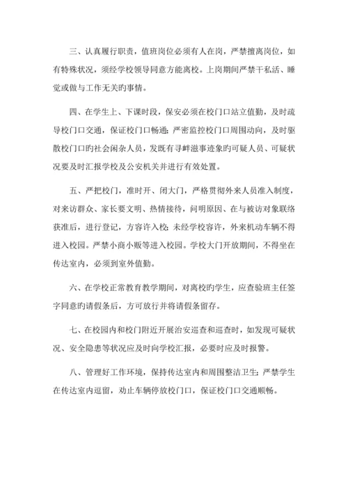 学校门卫值班制度.docx
