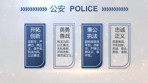 开场视频片头公安机关表彰大会PPT封含MP4