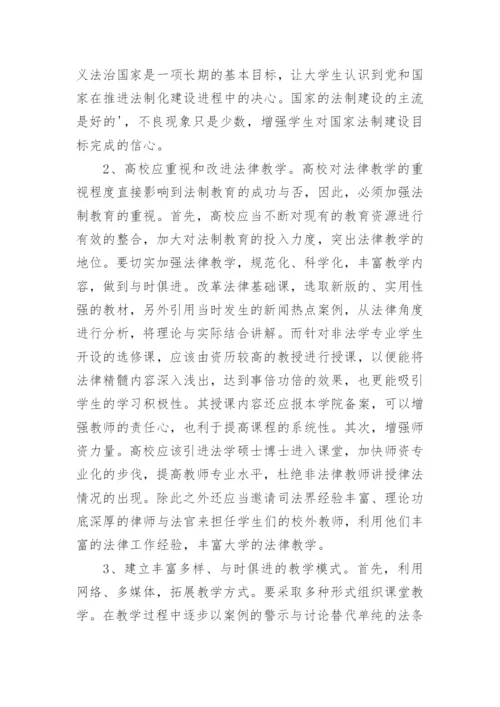 法制教育的论文最新.docx