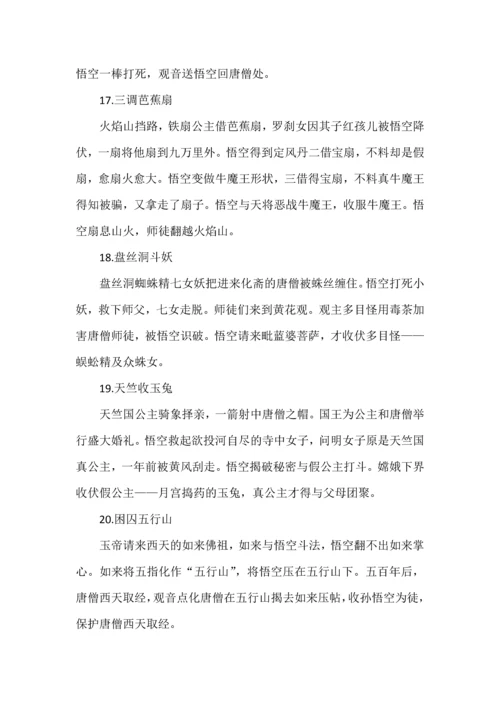 名著阅读《西游记》知识梳理.docx