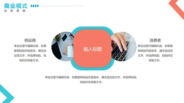 实景几何切割商务商业模式报告PPT模板