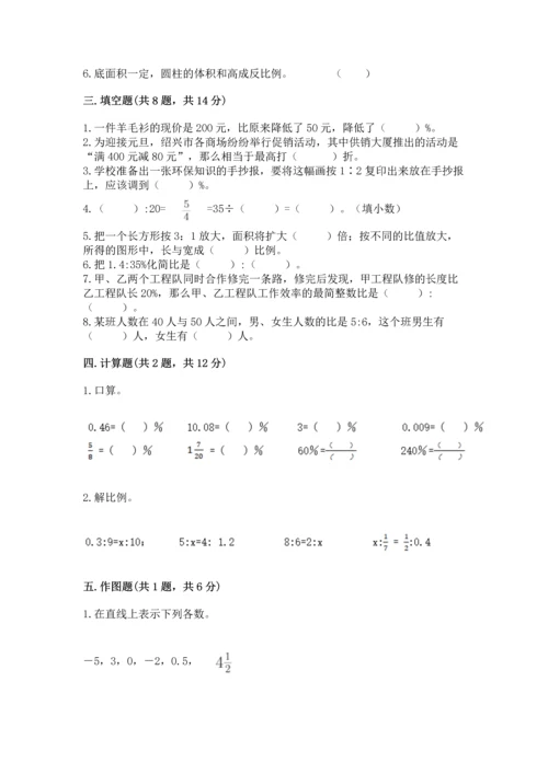 小学六年级下册数学期末卷及参考答案【综合题】.docx
