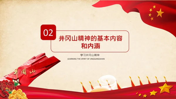 弘扬井冈山精神党史学习教育微党课PPT模板