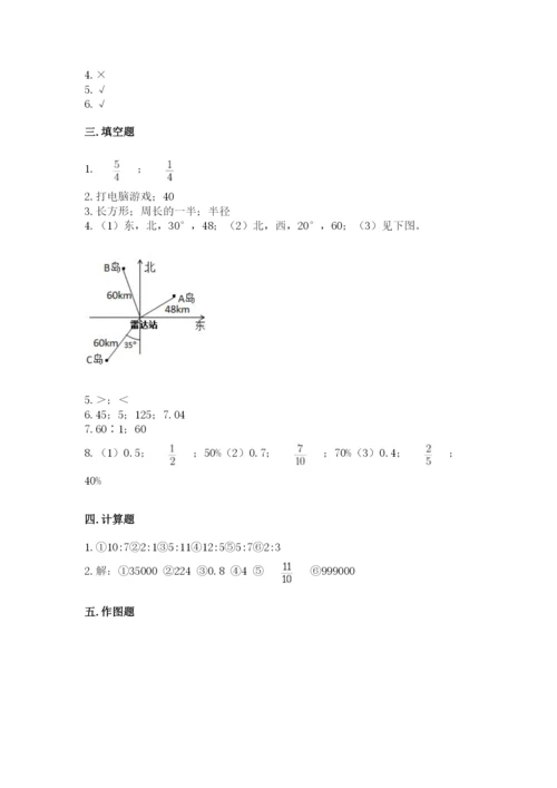 人教版六年级上册数学期末测试卷（精选题）word版.docx