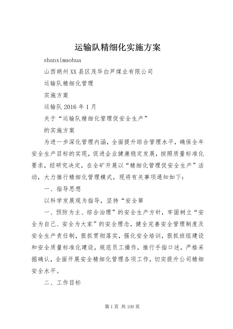 运输队精细化实施方案_1.docx