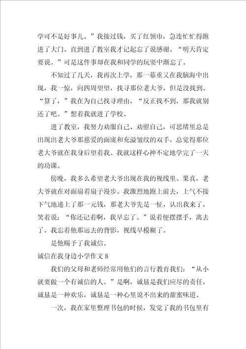 诚信在我身边小学作文