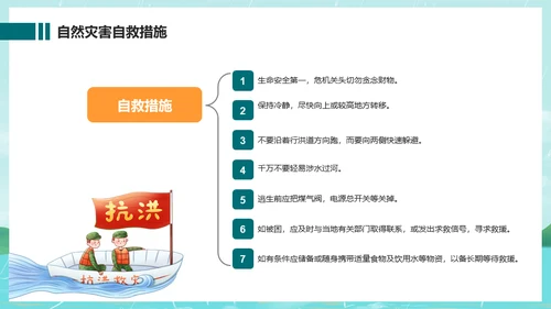 防洪防汛安全教育抗洪救灾通用PPT课件