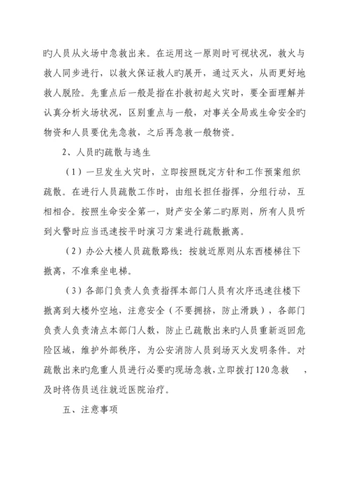 2023年火灾疏散逃生应急预案.docx