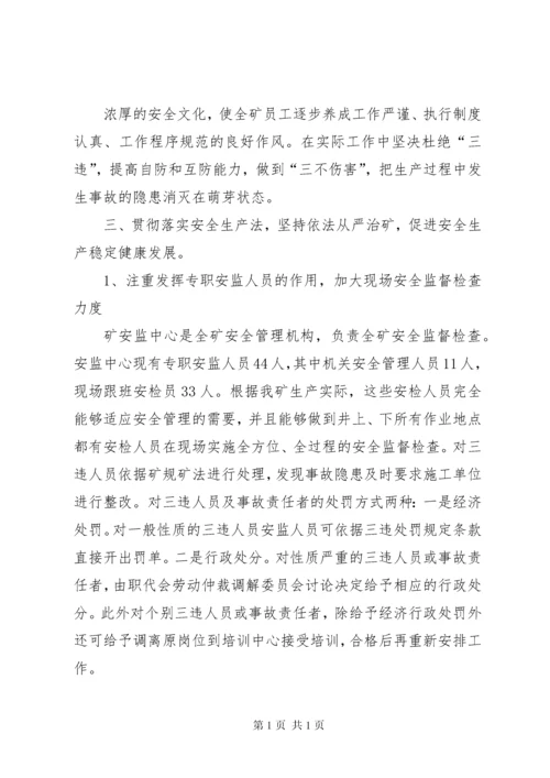 煤矿贯彻落实安全生产法汇报材料 (10).docx