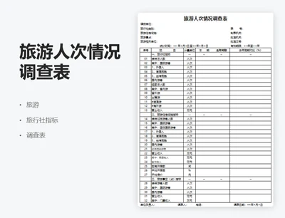 节假日旅游情况调查表