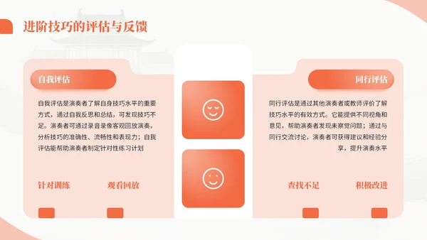 橙色中国风古筝乐器文化教学课件