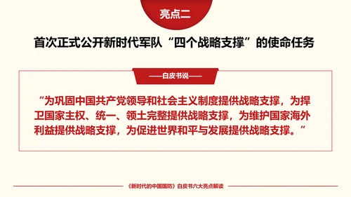 新时代的中国国防PPT教学模板
