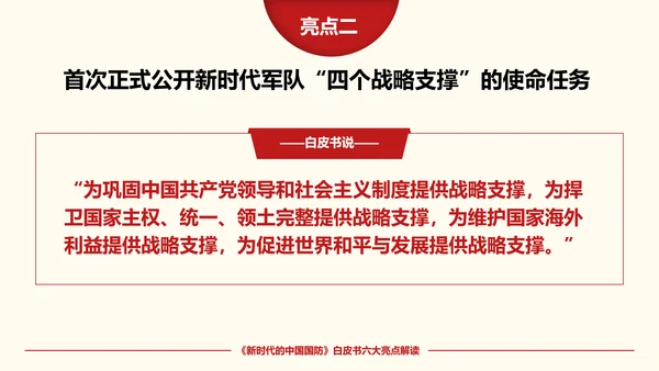 新时代的中国国防PPT教学模板