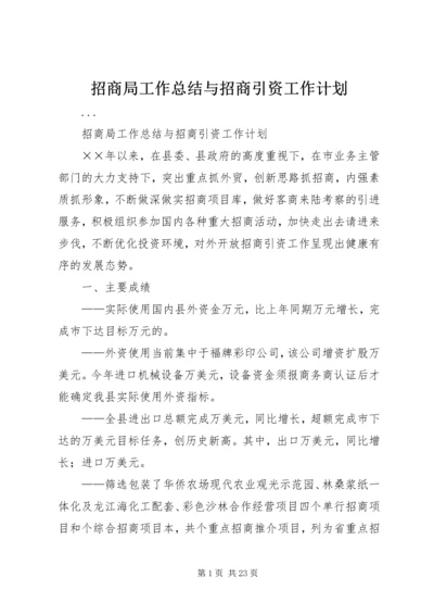 招商局工作总结与招商引资工作计划 (5).docx