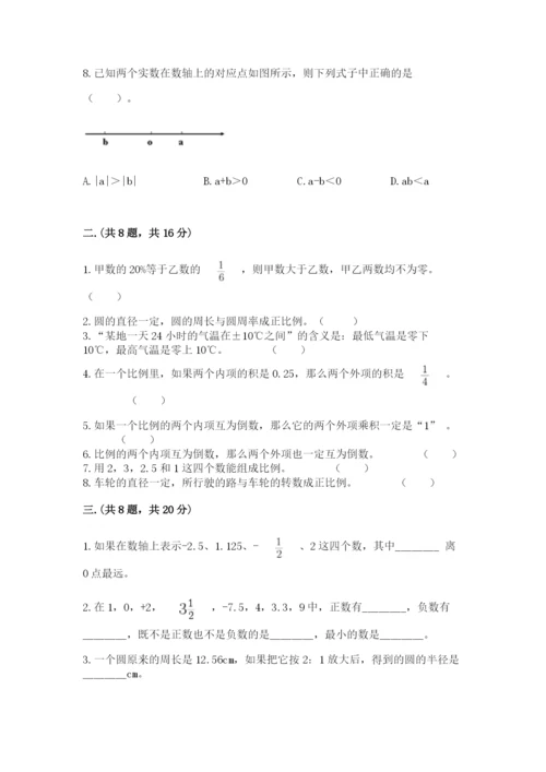 海南省【小升初】2023年小升初数学试卷精品（名校卷）.docx