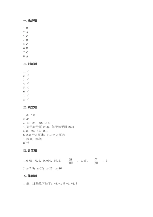 六年级下册数学期末测试卷含答案【轻巧夺冠】.docx