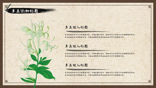 中国风古香古色中药中医文化中医养生ppt模板