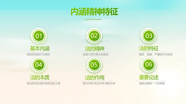 蓝色清新法治讲座进校园宣传PPT